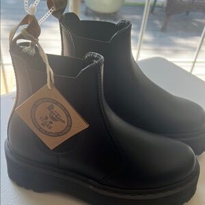 Dr. Martens Vegan Black Combat Boots Sz 5 women’s